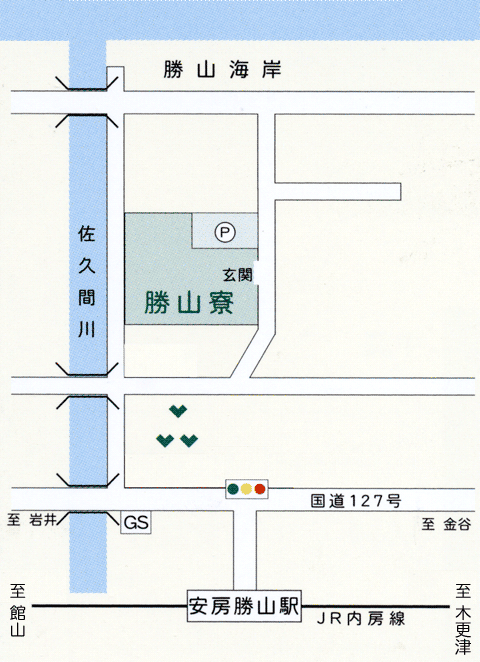 安房勝山駅からの案内図
